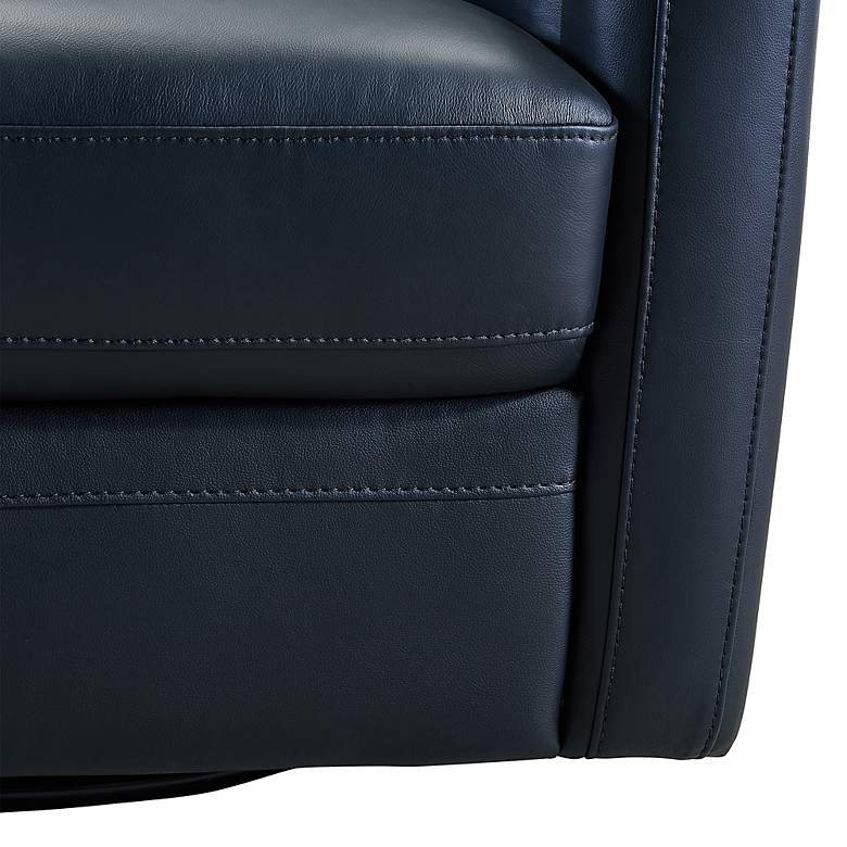 Image 7 Armen Living Desi 32" Wide Black Leather Swivel Accent Chair more views