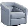 2_Armen Living Desi 32" Wide Dove Gray Leather Swivel Accent Chair