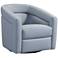 Armen Living Desi 32" Wide Dove Gray Leather Swivel Accent Chair