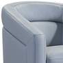 3_Armen Living Desi 32" Wide Dove Gray Leather Swivel Accent Chair more views