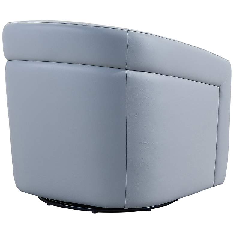 Image 5 Armen Living Desi 32" Wide Dove Gray Leather Swivel Accent Chair more views