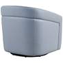 5_Armen Living Desi 32" Wide Dove Gray Leather Swivel Accent Chair more views