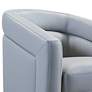 6_Armen Living Desi 32" Wide Dove Gray Leather Swivel Accent Chair more views