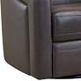 4_Armen Living Desi 32" Wide Espresso Brown Leather Swivel Accent Chair more views