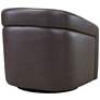 5_Armen Living Desi 32" Wide Espresso Brown Leather Swivel Accent Chair more views