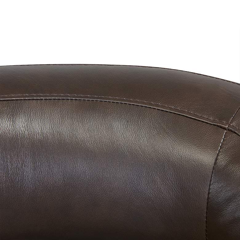 Image 7 Armen Living Desi 32" Wide Espresso Brown Leather Swivel Accent Chair more views