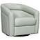 Armen Living Desi 32" Wide Mint Green Leather Swivel Accent Chair