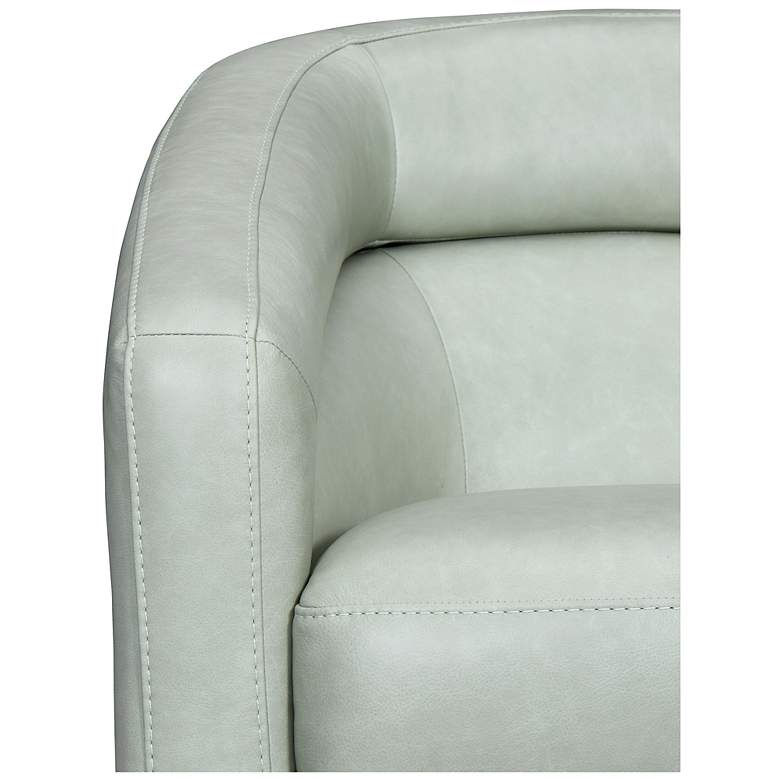 Image 3 Armen Living Desi 32" Wide Mint Green Leather Swivel Accent Chair more views