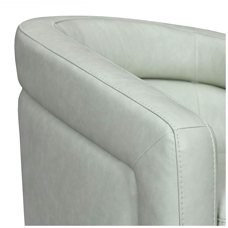 Image 5 Armen Living Desi 32" Wide Mint Green Leather Swivel Accent Chair more views