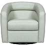 6_Armen Living Desi 32" Wide Mint Green Leather Swivel Accent Chair more views