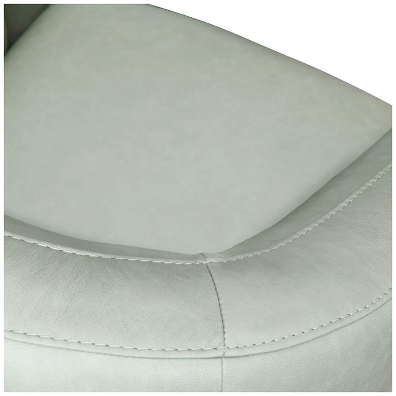 Image 7 Armen Living Desi 32" Wide Mint Green Leather Swivel Accent Chair more views