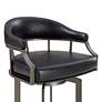 5_Armen Living Edy 23 1/2" Wide Black Faux Leather Swivel Counter Stool more views