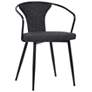 Armen Living Francis 20 1/2" Wide Powder Coated Black Dining Chair