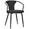 Armen Living Francis 20 1/2" Wide Powder Coated Black Dining Chair