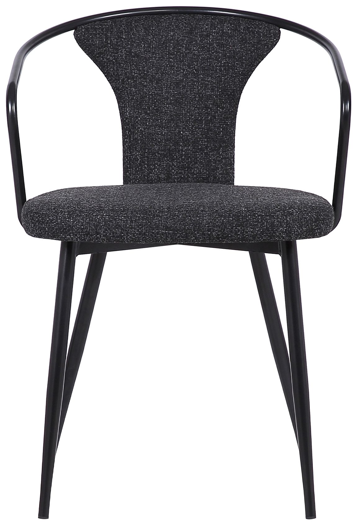 Image 2 Armen Living Francis 20 1/2" Wide Powder Coated Black Dining Chair more views
