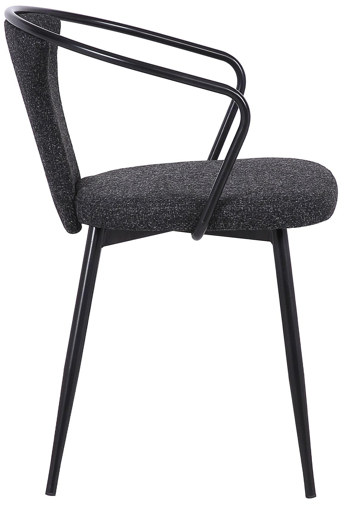 Image 3 Armen Living Francis 20 1/2" Wide Powder Coated Black Dining Chair more views