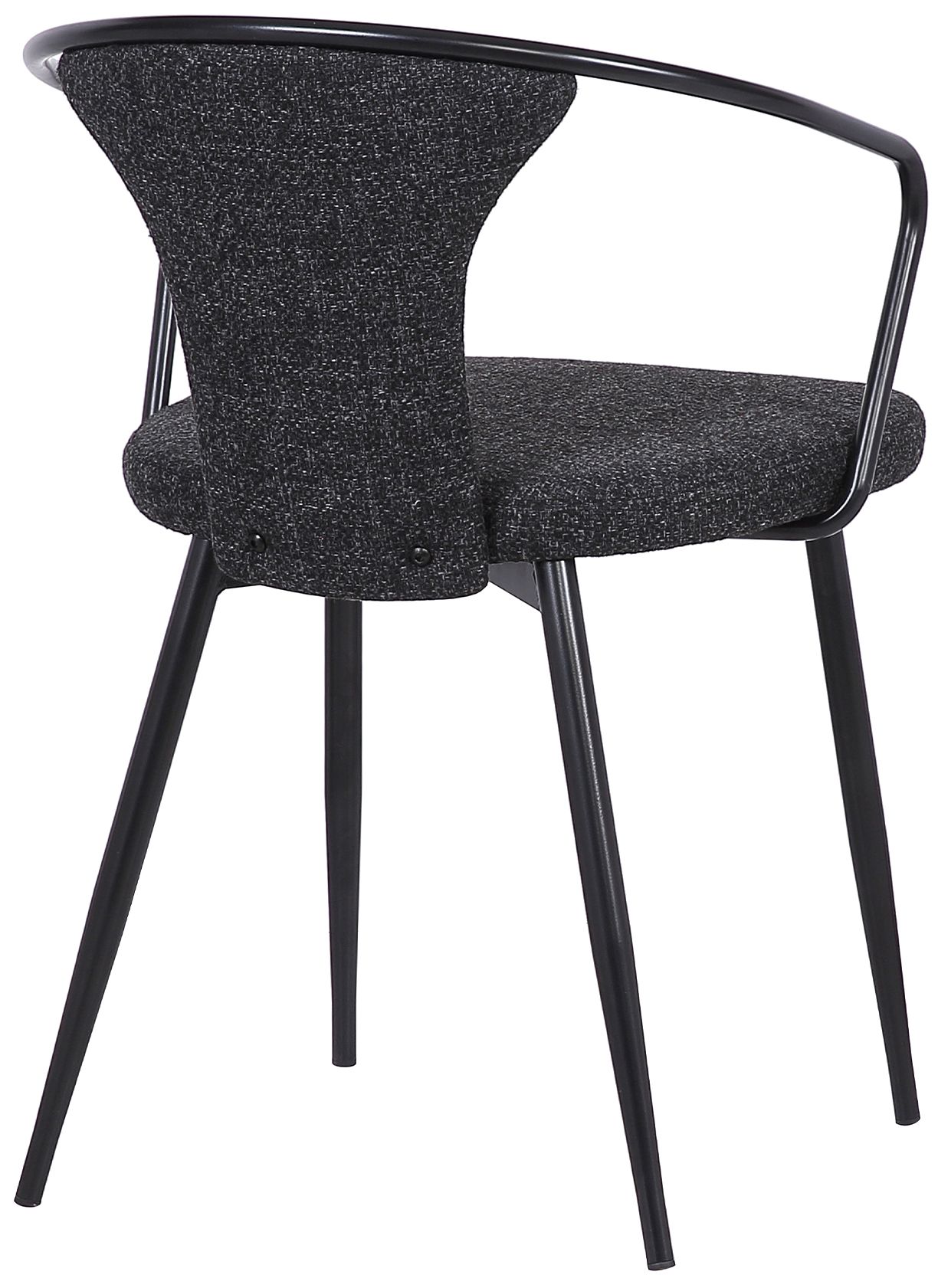 Image 4 Armen Living Francis 20 1/2" Wide Powder Coated Black Dining Chair more views