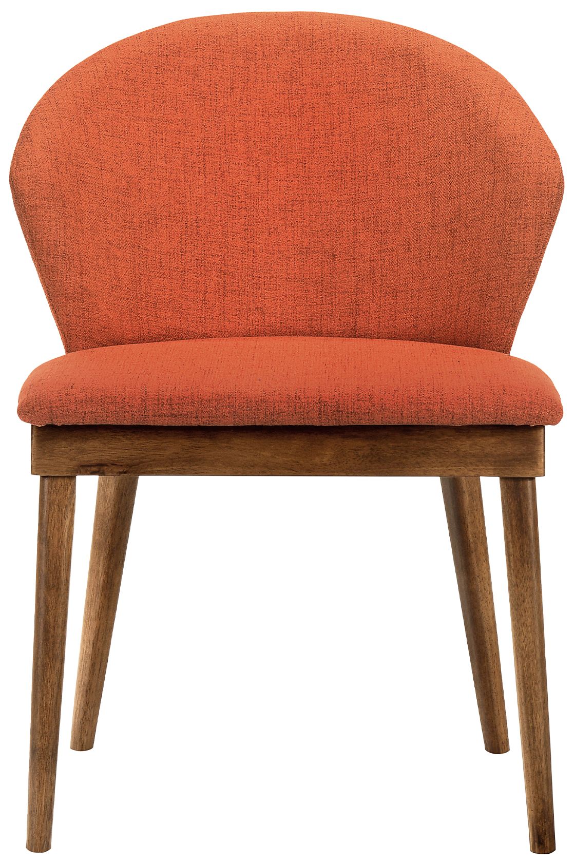 Armen Living Juno 24" Wide Modern Orange Fabric Dining Chairs Set of 2