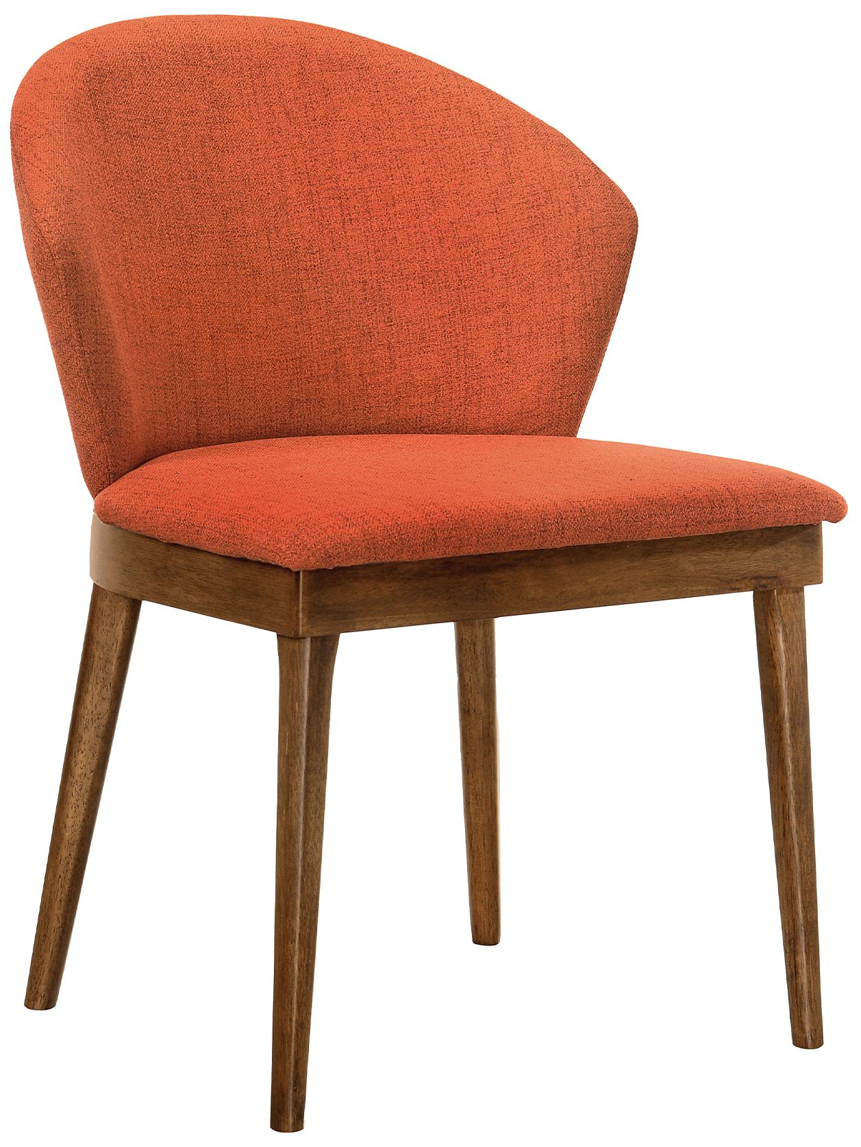 Armen Living Juno 24" Wide Modern Orange Fabric Dining Chairs Set of 2