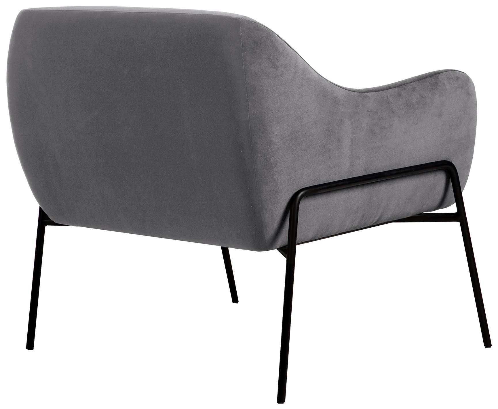Image 4 Armen Living Karen 33" Wide Gray Velvet Modern Accent Chair more views