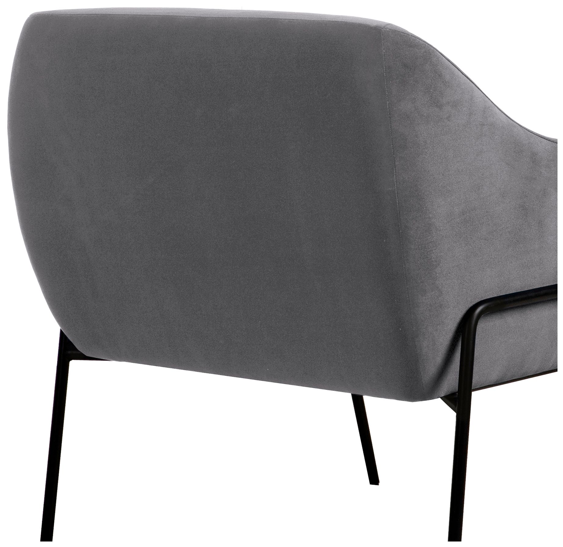 Image 6 Armen Living Karen 33" Wide Gray Velvet Modern Accent Chair more views