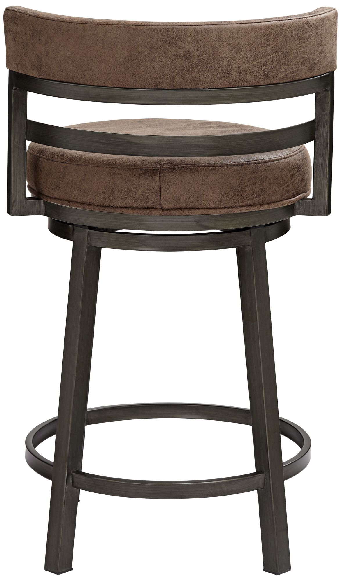 Armen Living Madrid 26 1/2" Bandero Tobacco Swivel Counter Stool