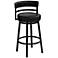 Armen Living Madrid 30 1/2" Ford Black Faux Leather Swivel Bar Stool