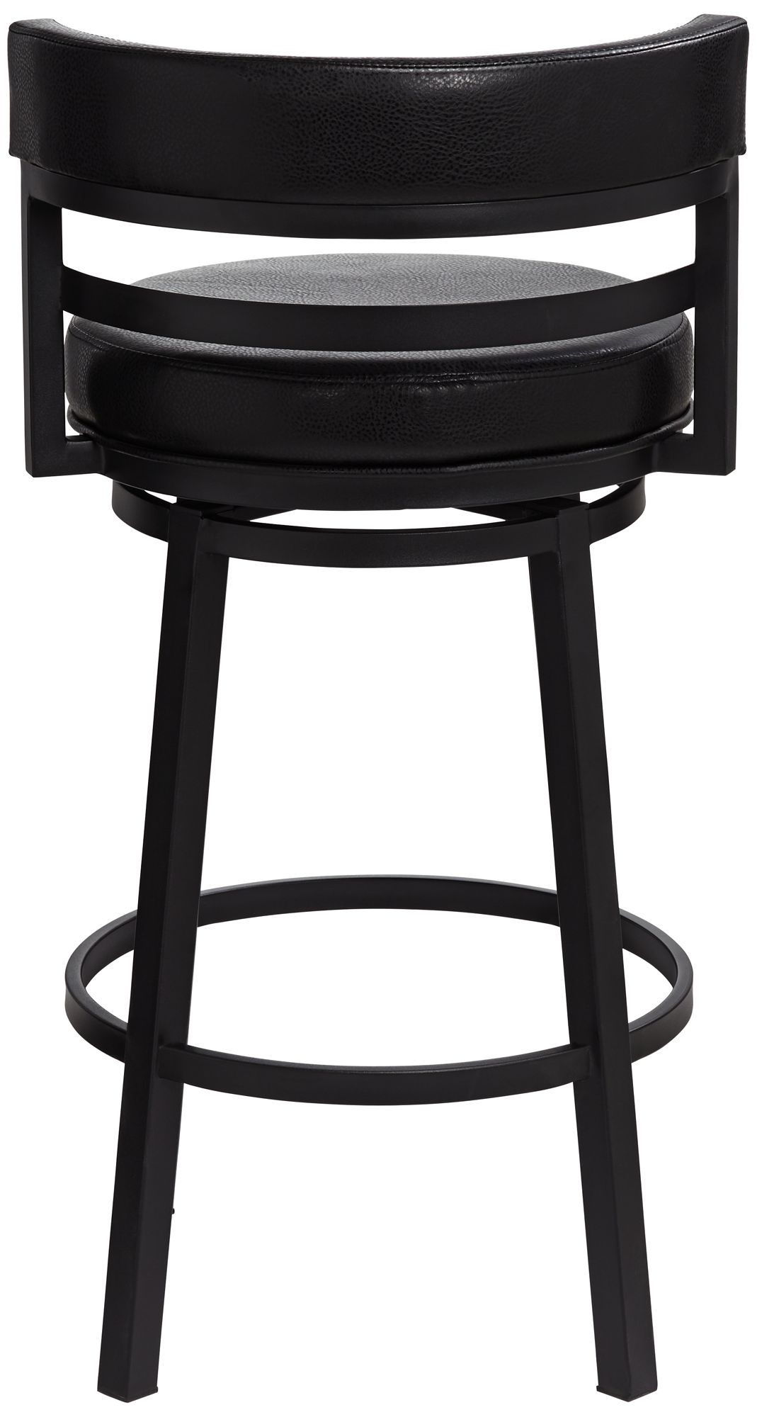 Armen Living Madrid 30 1/2" Ford Black Faux Leather Swivel Bar Stool in scene