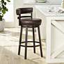 2_Armen Living Madrid 30" Ford Brown Faux Leather Swivel Bar Stool