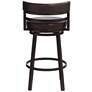 Armen Living Madrid 30" Ford Brown Faux Leather Swivel Bar Stool in scene