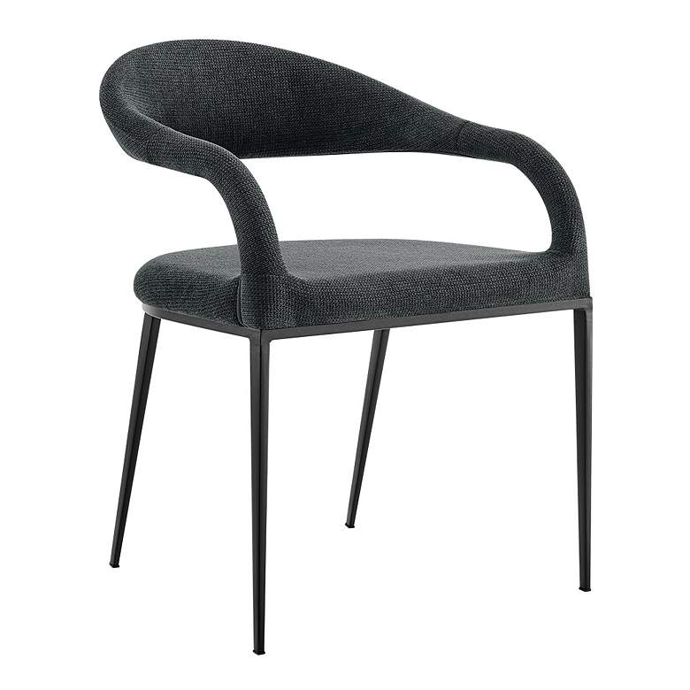 Image 1 Armen Living Morgan 21" Matte Black Charcoal Dining Chairs Set of 2
