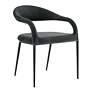 1_Armen Living Morgan 21" Matte Black Charcoal Dining Chairs Set of 2