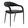 Armen Living Morgan 21" Matte Black Charcoal Dining Chairs Set of 2