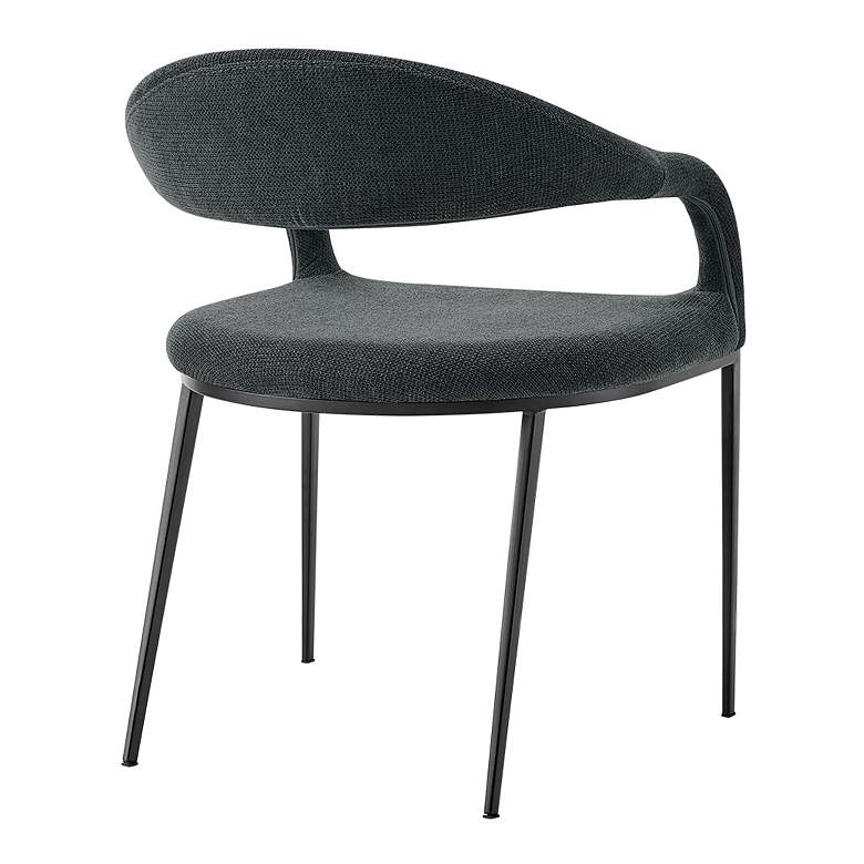 Image 2 Armen Living Morgan 21" Matte Black Charcoal Dining Chairs Set of 2 more views