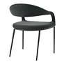 2_Armen Living Morgan 21" Matte Black Charcoal Dining Chairs Set of 2 more views