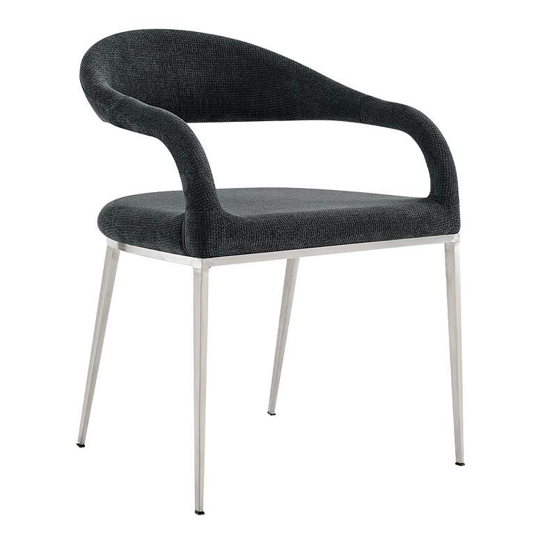Image 1 Armen Living Morgan 21" Wide Charcoal Black Dining Chairs Set of 2