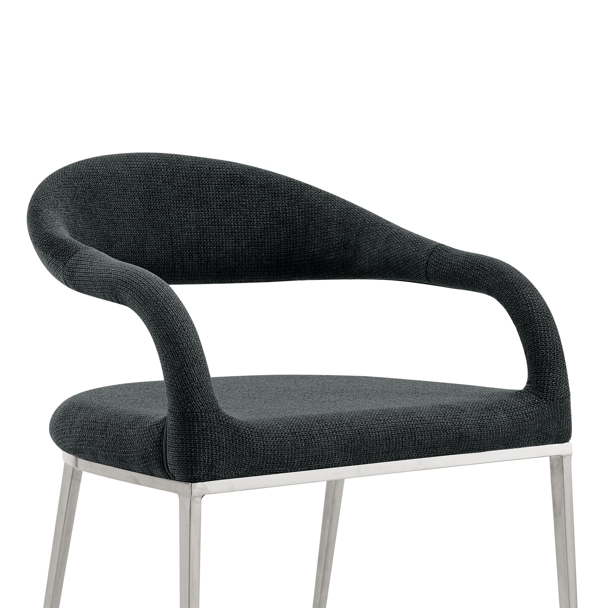 Image 6 Armen Living Morgan 21" Wide Charcoal Black Dining Chairs Set of 2 more views