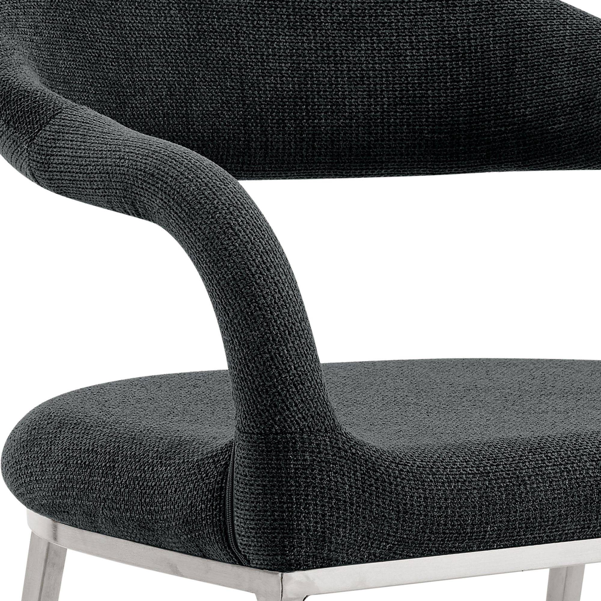 Armen Living Morgan 21" Wide Charcoal Black Dining Chairs Set of 2