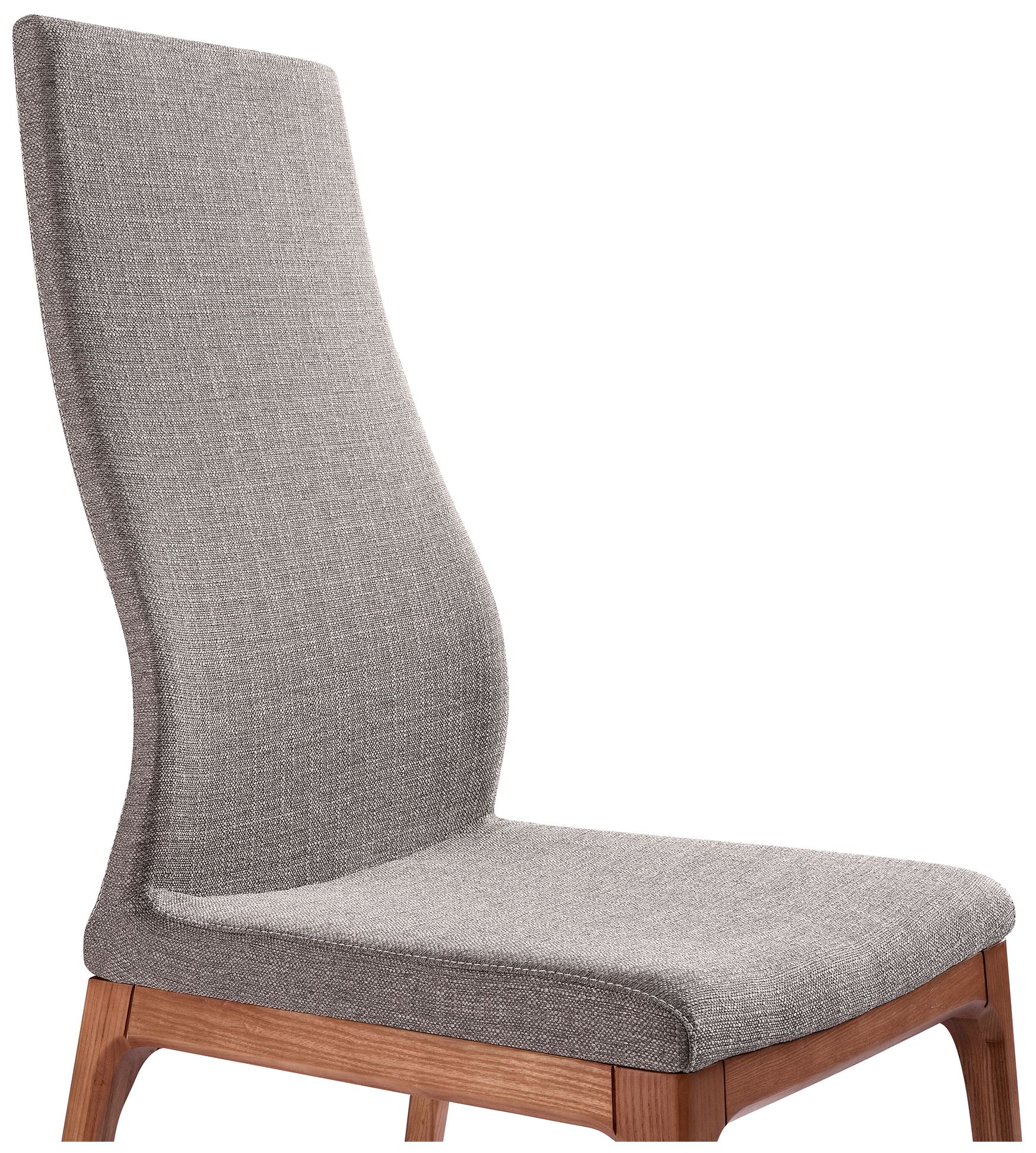 Image 5 Armen Living Parker 19" Wide Walnut and Gray Dining Chairs Set of 2 more views