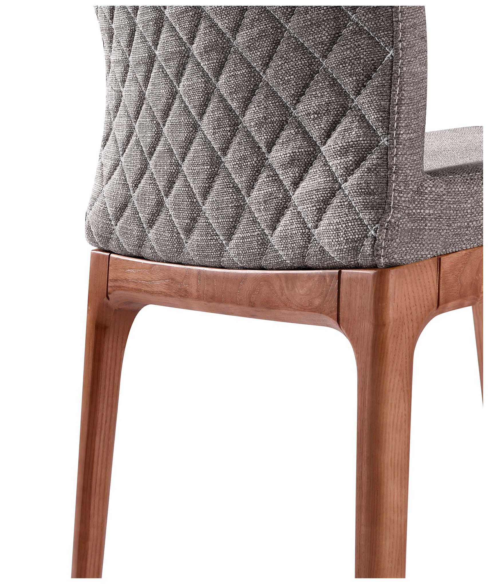 Armen Living Parker 19" Wide Walnut and Gray Dining Chairs Set of 2