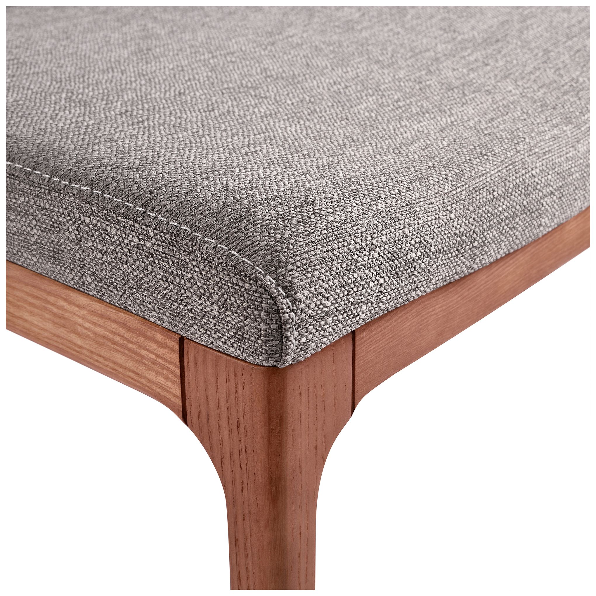 Armen Living Parker 19" Wide Walnut and Gray Dining Chairs Set of 2