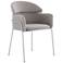 Armen Living Portia 23" Silver and Gray Velvet Dining Chairs Set of 2
