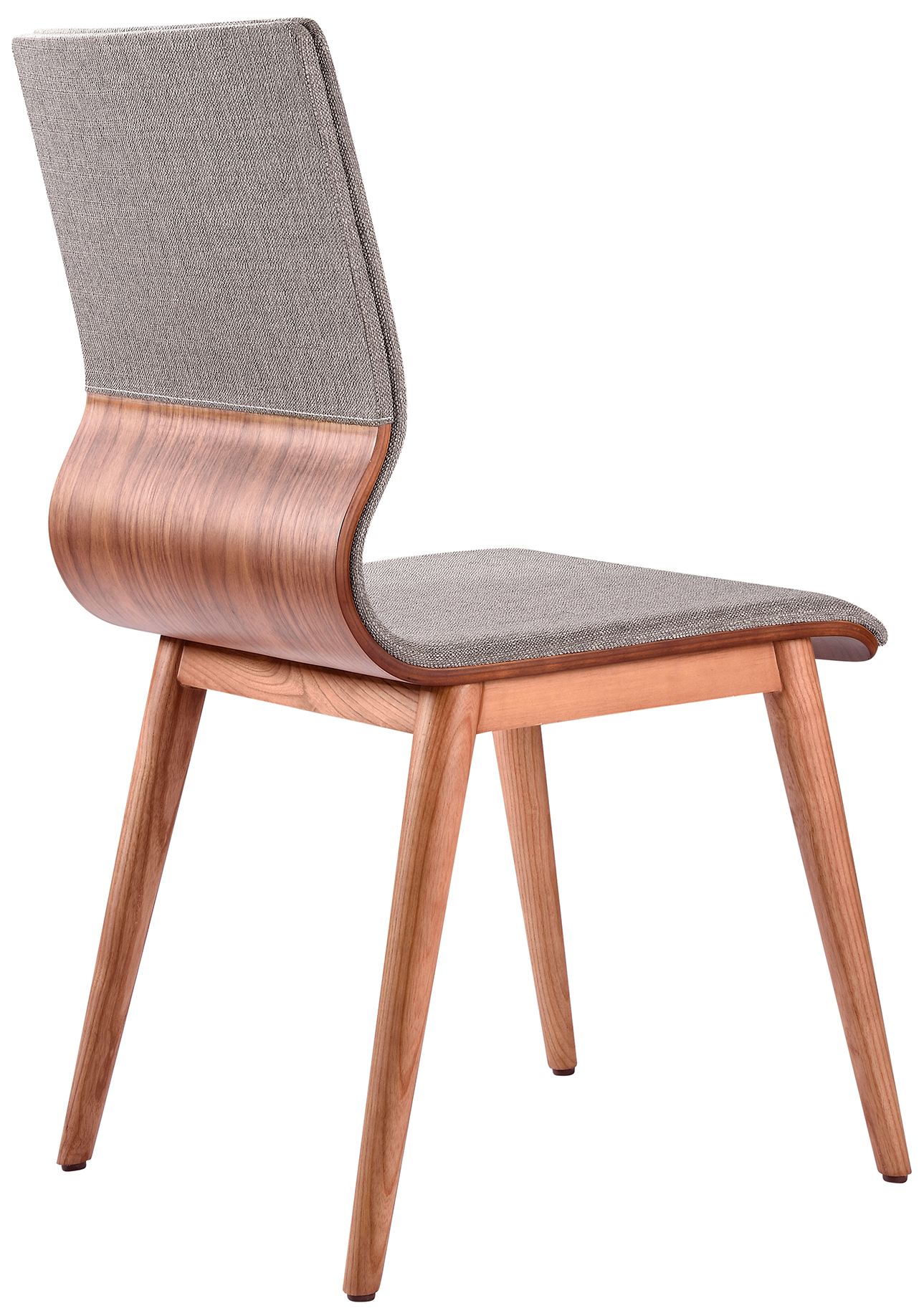 Image 4 Armen Living Robin 18 1/2" Wide Walnut and Gray Dining Chairs Set of 2 more views