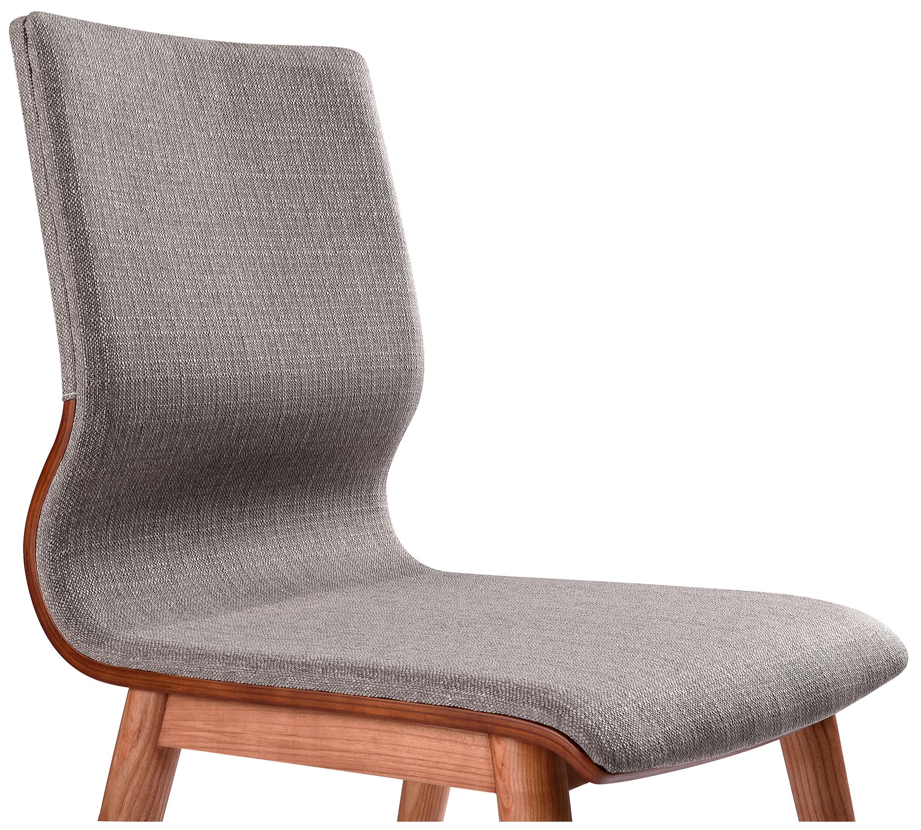 Image 6 Armen Living Robin 18 1/2" Wide Walnut and Gray Dining Chairs Set of 2 more views