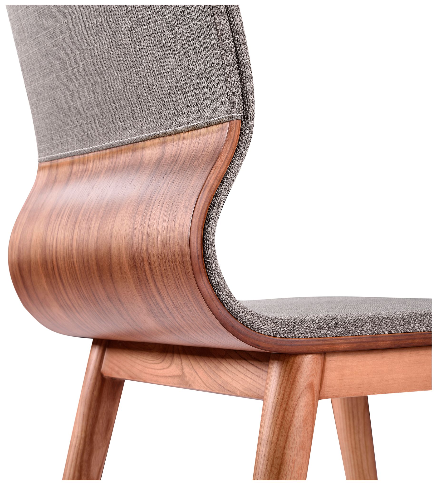 Armen Living Robin 18 1/2" Wide Walnut and Gray Dining Chairs Set of 2