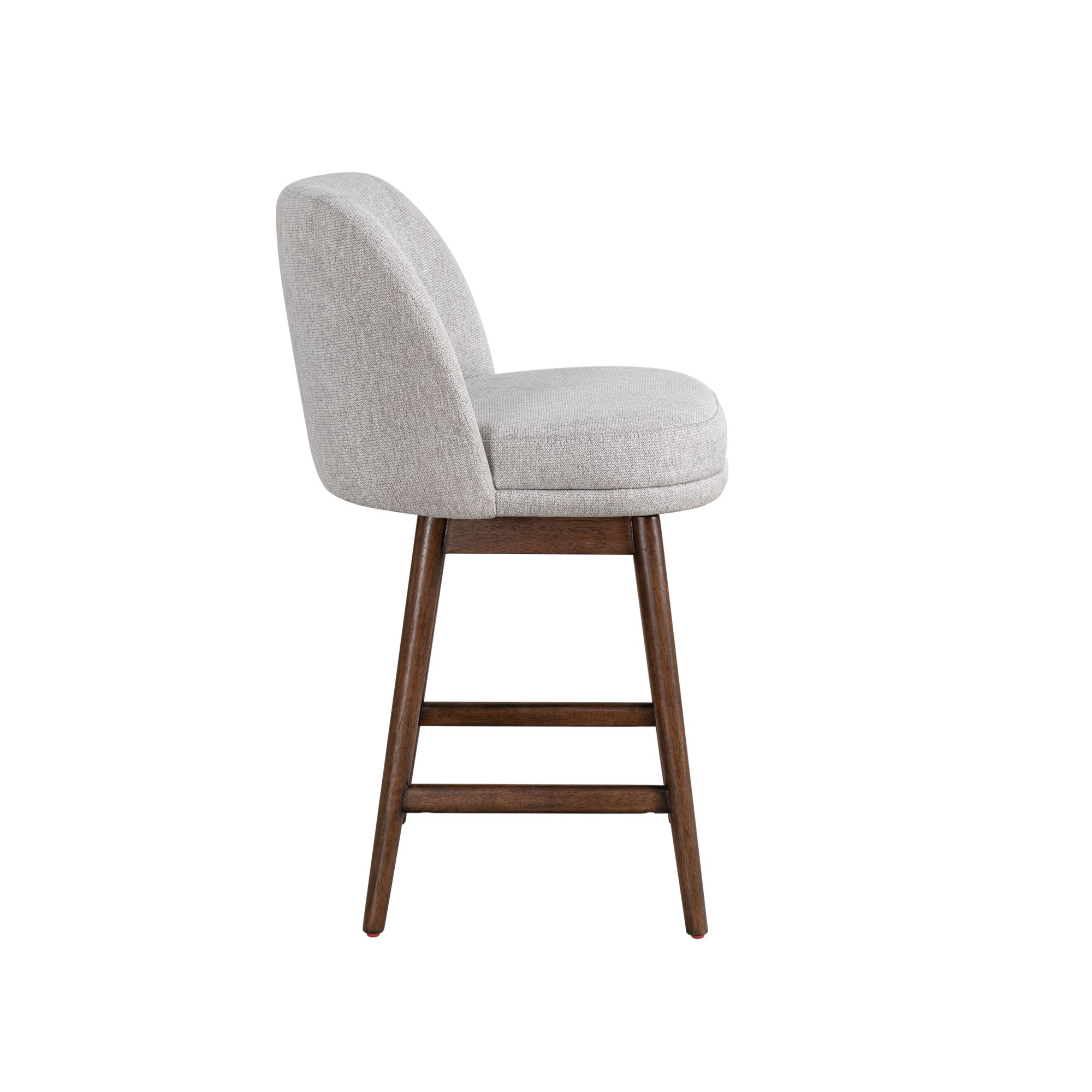 Image 4 Armen Living Sadie Wood 26 in. Counter Height Barstool in Taupe Fabric more views