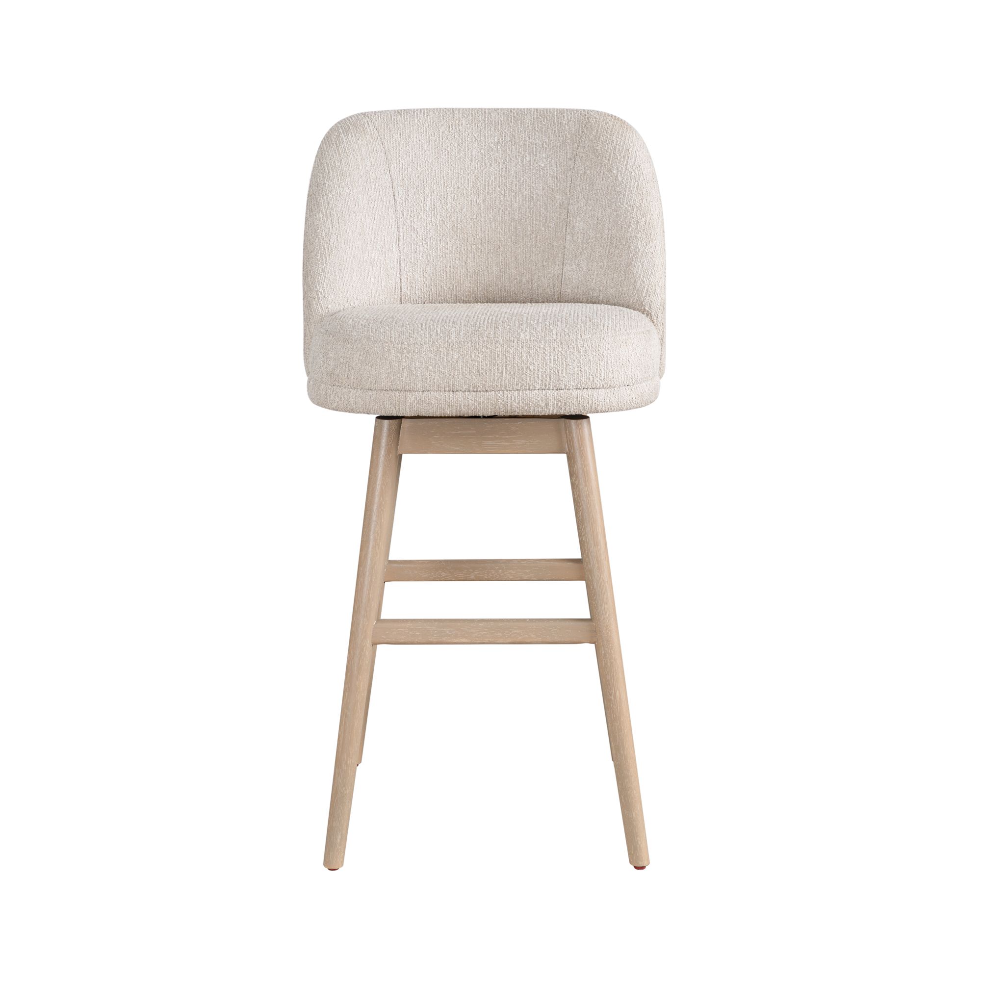 Image 3 Armen Living Sadie Wood 30 in. Bar Height Barstool in Ancient Stone Fabric more views