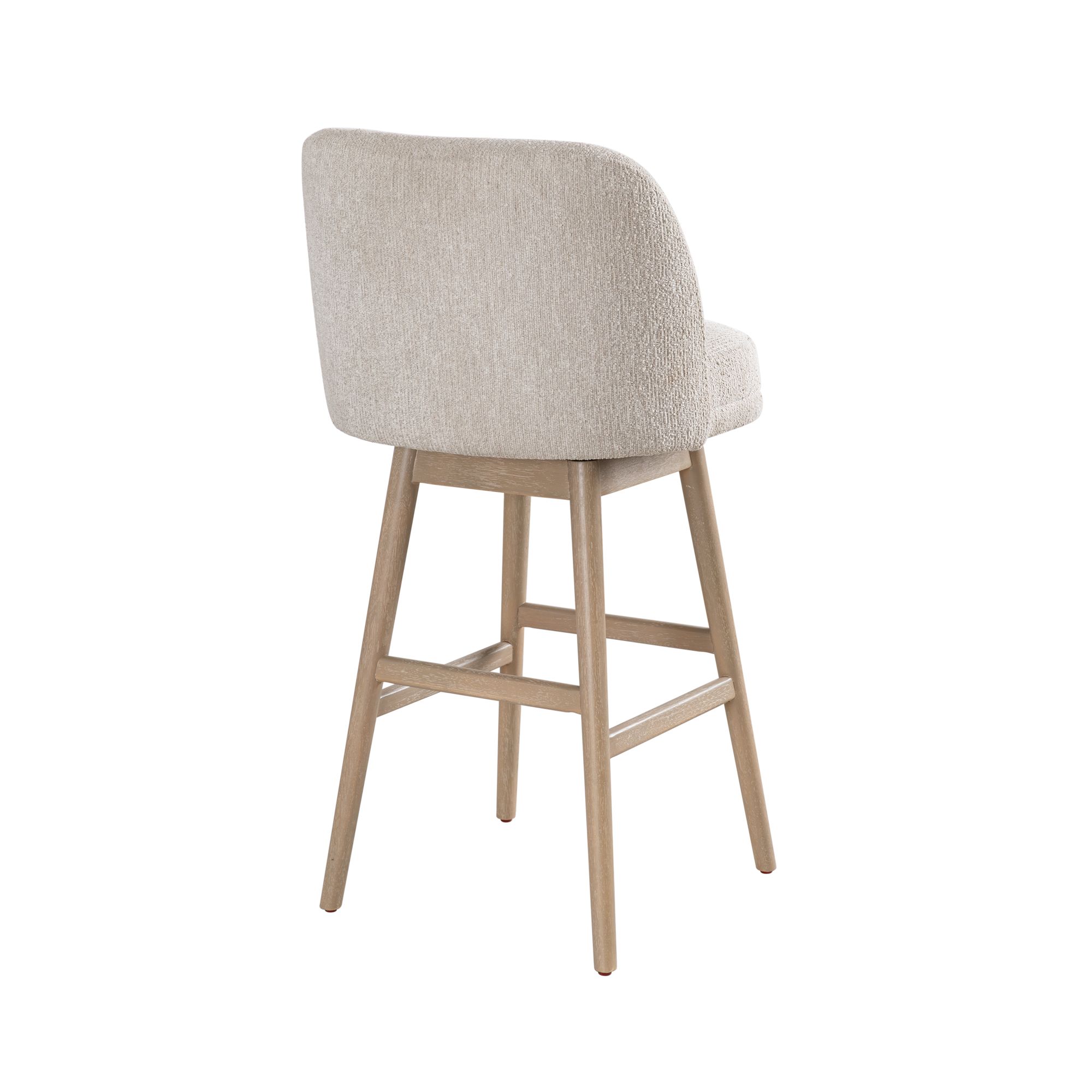 Image 5 Armen Living Sadie Wood 30 in. Bar Height Barstool in Ancient Stone Fabric more views
