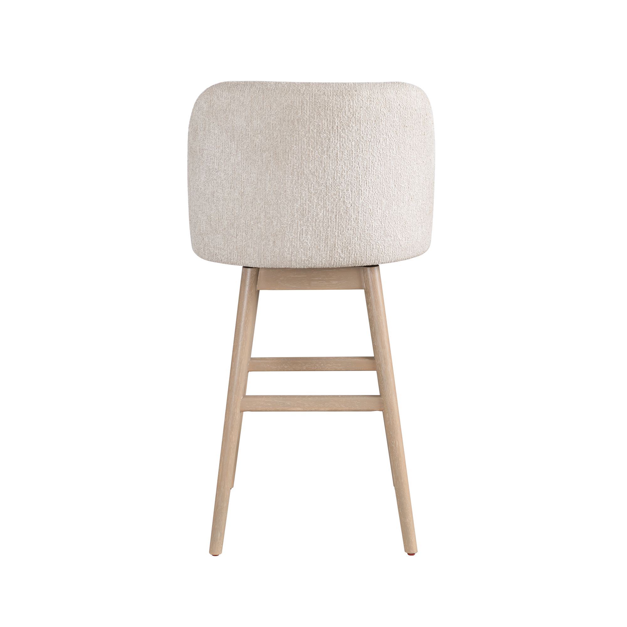Image 6 Armen Living Sadie Wood 30 in. Bar Height Barstool in Ancient Stone Fabric more views