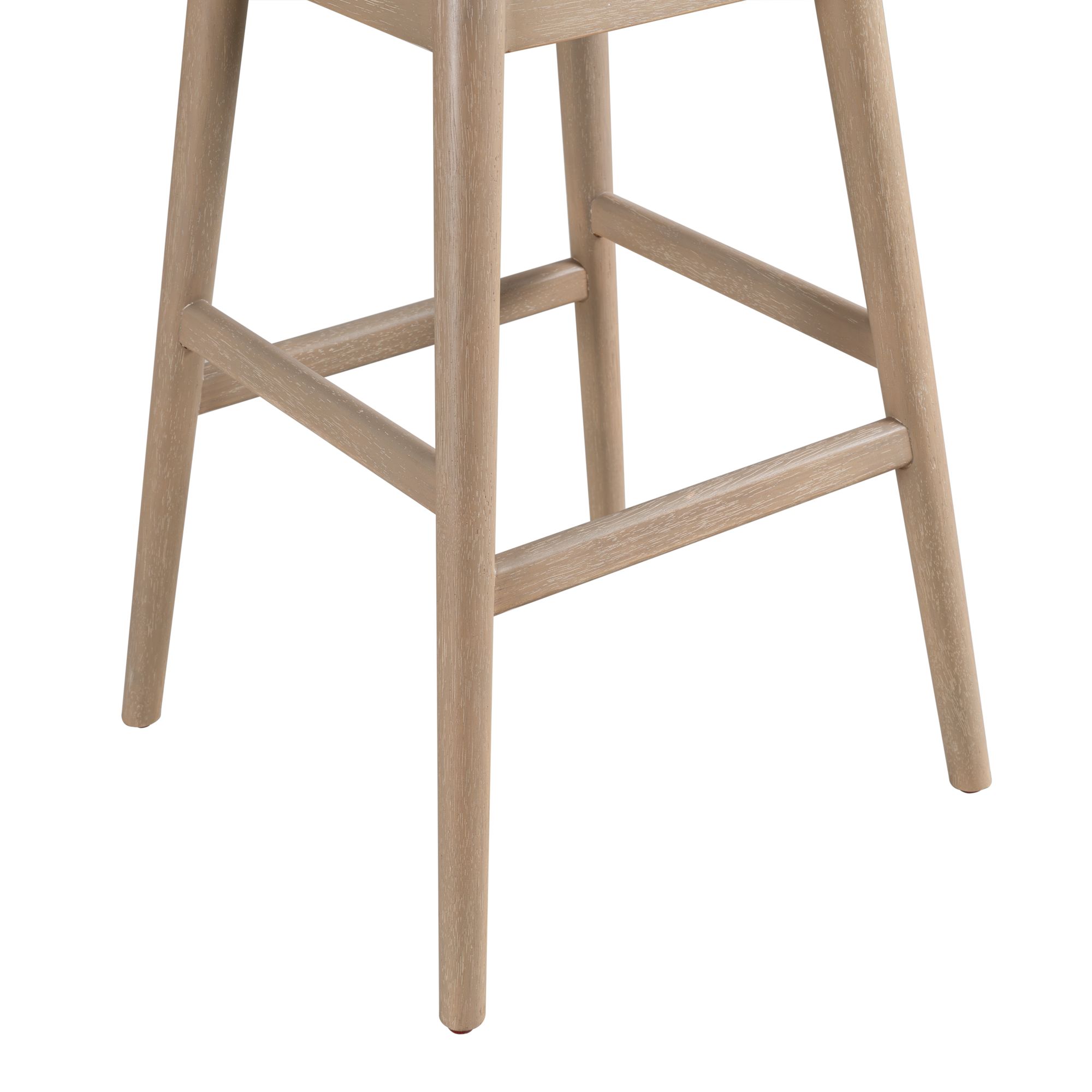 Image 7 Armen Living Sadie Wood 30 in. Bar Height Barstool in Ancient Stone Fabric more views